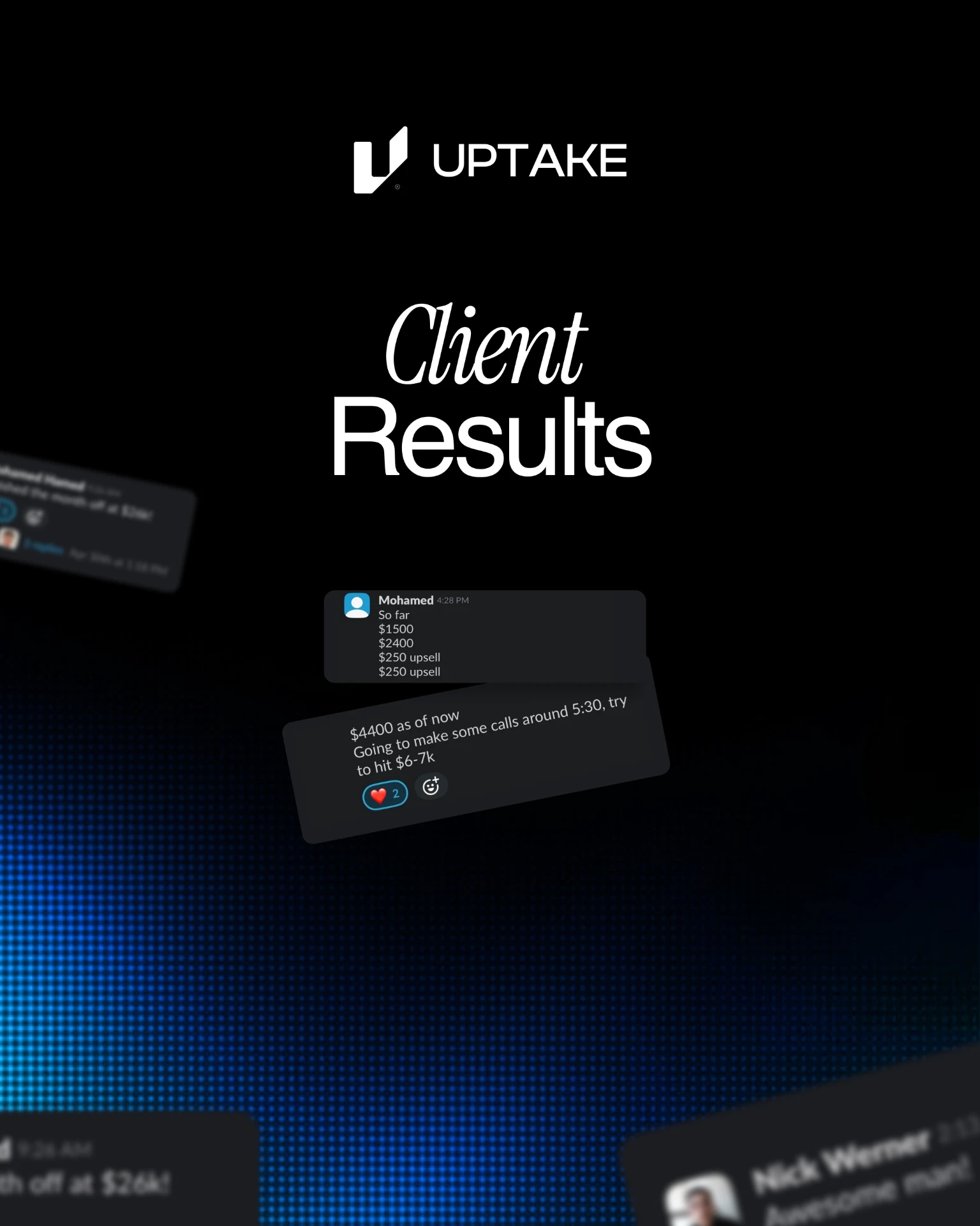 Uptake client results